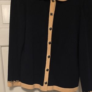 Saint John Collection Marie Gray Women's Cardigan Sweater size 14